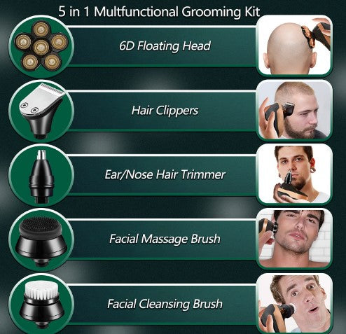 Head Shaver For Men - Electric Bald Head Shaver 5-in-1 - HairMoment™