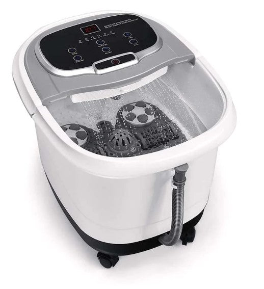 Foot Spa Bath Massager with Heat, Adjustable Water Jets, Motorized Shiatsu Massage Balls & 2 Maize Rollers - HairMoment™