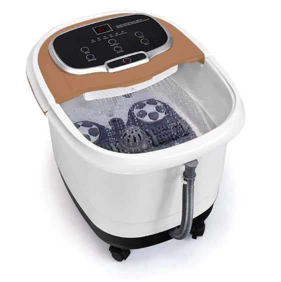 Foot Spa Bath Massager with Heat, Adjustable Water Jets, Motorized Shiatsu Massage Balls & 2 Maize Rollers - HairMoment™
