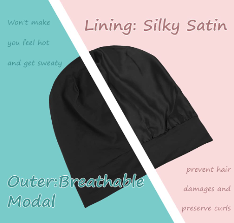 Satin-Lined Sleep Cap - HairMoment™