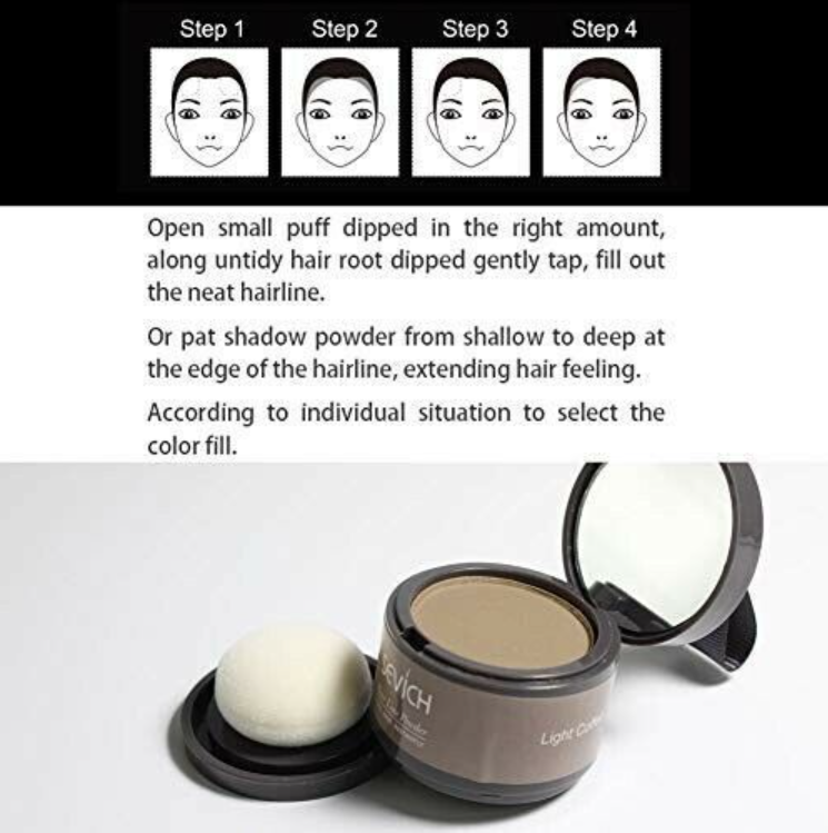 Sevich Waterproof Hair Line Powder Hairline Cover Up Powder Hair Shadow - HairMomentā¢