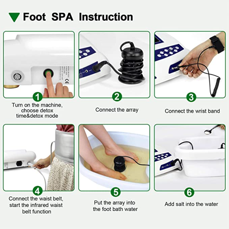 Ionic Detox Foot Spa Machine 8-Mode LCD Dual System Kit - HairMomentā¢