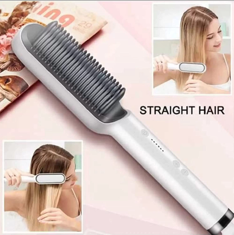 2 in 1 Straight Hair Comb Anti-Scalding Anion Hair Straightener and Curling Iron - HairMoment™