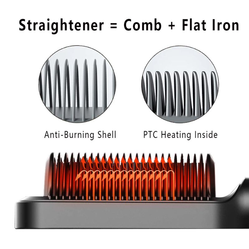 Hair Straightener Brush -2 in 1 - HairMoment™