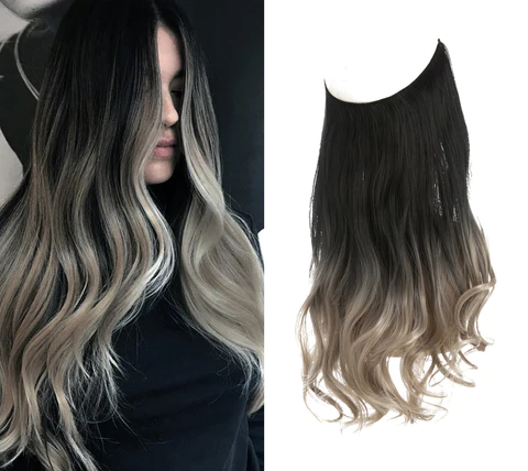 Off Black to Ash Gray Halo® - HairMoment™