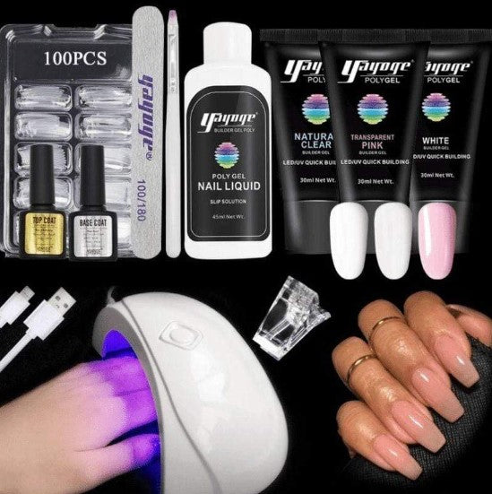 Polygel Complete Set with LED Lamp-3 Colors - HairMoment™