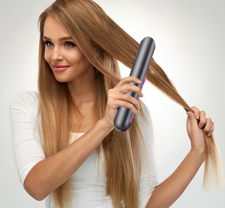 Rechargeable and cordless hair straightener & curler - HairMoment™