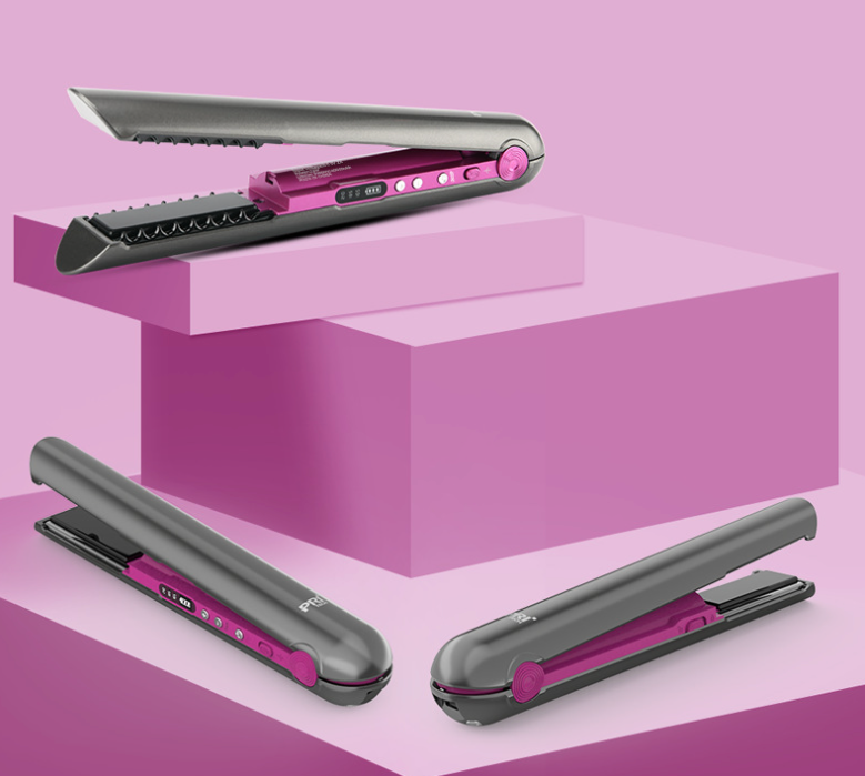 Rechargeable and cordless hair straightener & curler - HairMoment™