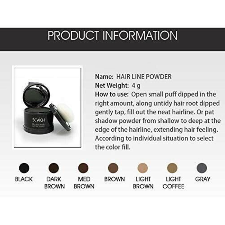 Sevich Waterproof Hair Line Powder Hairline Cover Up Powder Hair Shadow - HairMoment™