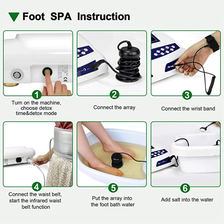 Ionic Detox Foot Spa Machine 8-Mode LCD Dual System Kit - HairMoment™