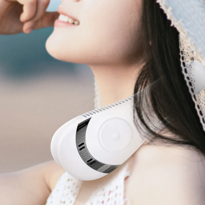 Summer Air Cooling USB Rechargeable Bladeless Neck Fan - HairMoment™