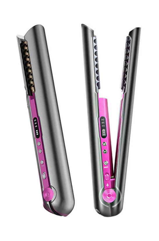 Rechargeable and cordless hair straightener & curler - HairMoment™