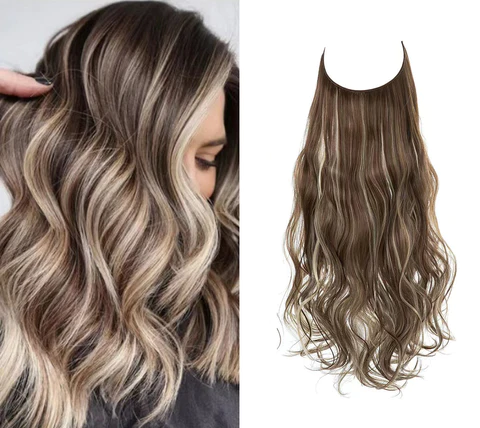 Brown with Beach Blonde Halo® - HairMoment™